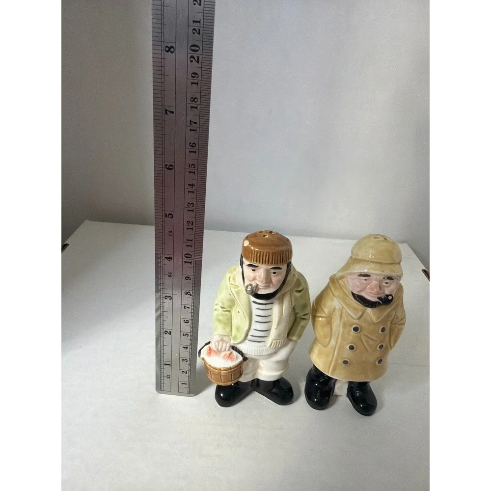 Vintage Josef Originals Fisherman Salt and Pepper Shakers Set Japan Nautical Cap